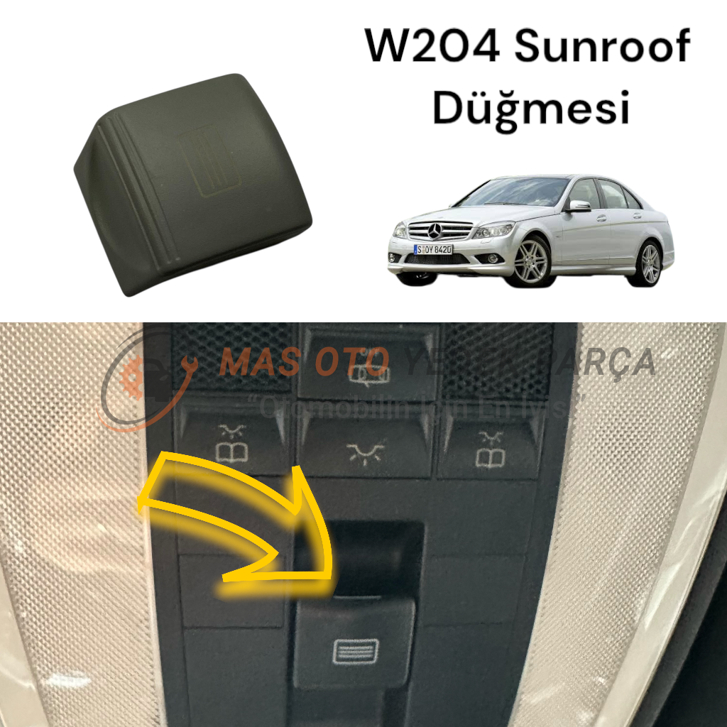 MERCEDES - BENZ W204 SUNROOF DÜĞMESİ BEJ RENK