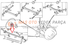 MERCEDES -BENZ W124-W201-W202-W208-W210 ARKA DENGE KOLU : UZUN SAĞ-SOL A2103503806