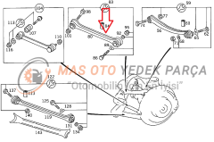 MERCEDES -BENZ W124-W201-W202-W208-W210 ARKA DENGE KOLU : KISA SAĞ-SOL A2103503306