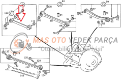 MERCEDES -BENZ W124-W201-W202-W208-W210 ARKA DENGE KOLU : ROTİLLİ SAĞ-SOL A2103502153