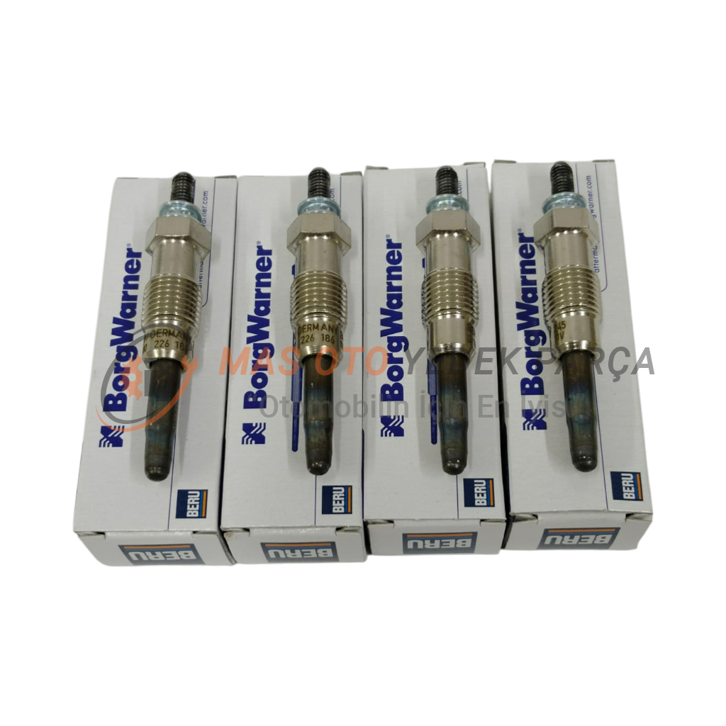 MERCEDES - BENZ W124 - W201 190D-200D OM601 KIZDIRMA BUJİSİ TAKIMI 4 ADET A0001598301 BERU GN909