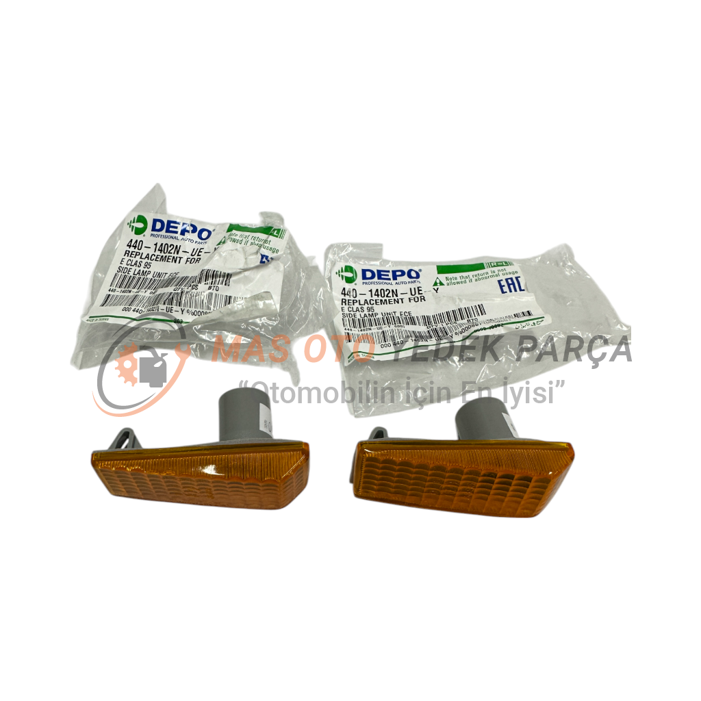 MERCEDES - BENZ W124 - W202 ÇAMURLUK SİNYALİ : SAĞ - SOL SARI RENK A1248200421 DEPO 440-1402N-UE-Y